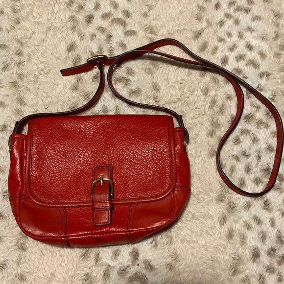 COACH Red Crossbody AS IS - Picture 2 of 7